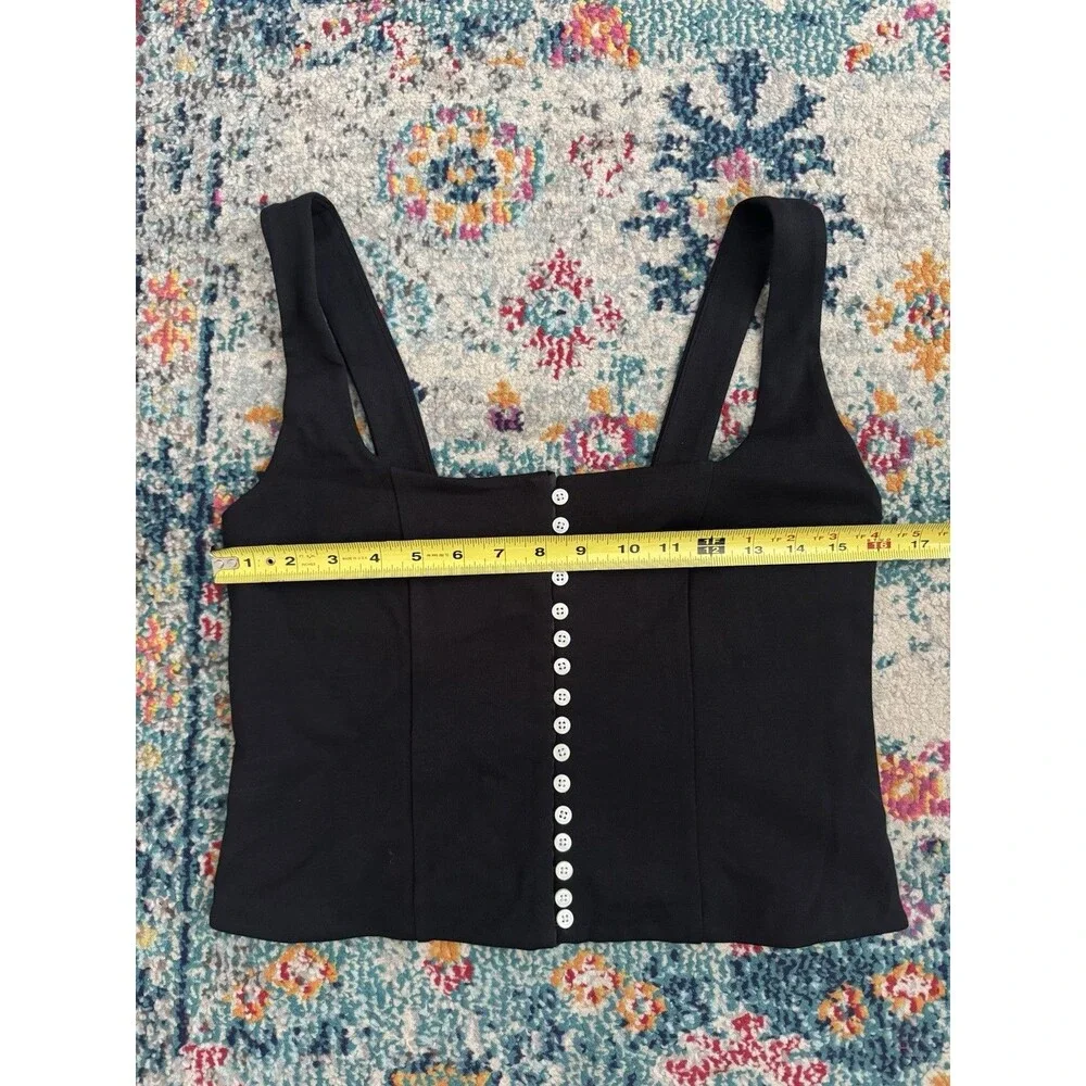 J.Crew Corset Top In Black Stretch Ponte Women's Size M